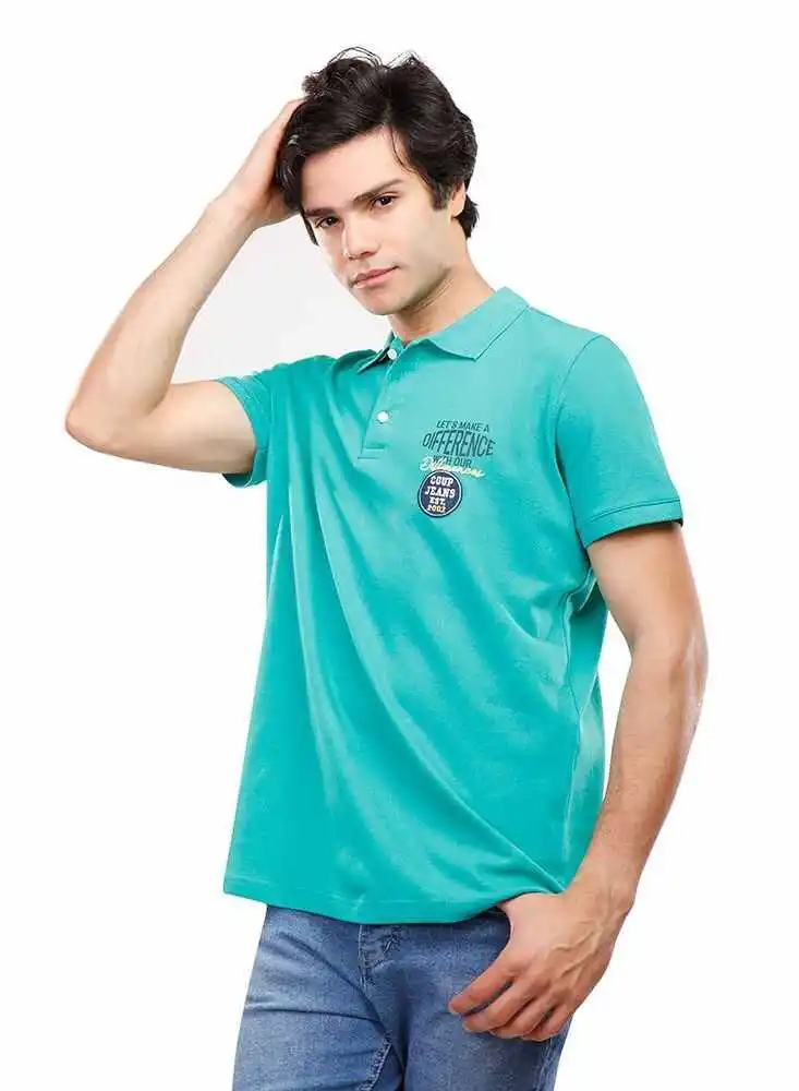 Coup Printed Polo Shirt For Men - Regular Fit