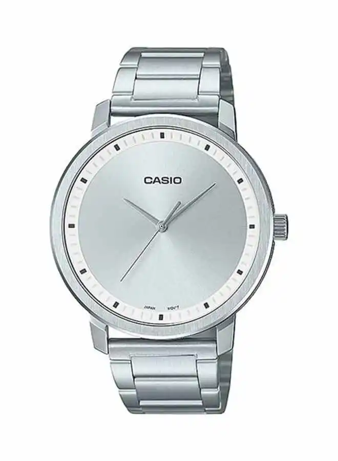 CASIO Men's Silver Dial Stainless Steel Band Analog Wrist Watch MTP-B115D-7EVDF