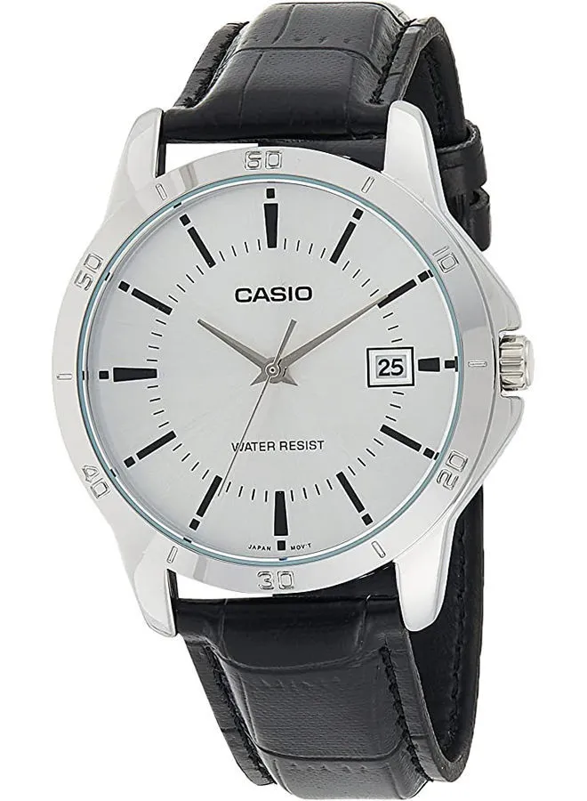 CASIO Leather Analog Watch MTP-V004L-7AUDF