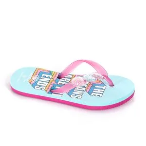 Activ Magneta & Aqua Hearts One Thong Girls Slippers