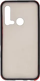 Generic Plastic Phone Case With Silicone Protection Edges And Classic Design For Huawei P20 lite 2019 6.4 Inch - Black Red