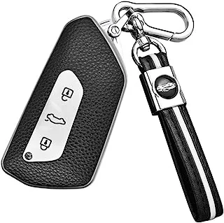 ontto Car Key Cover for VW ID.3 ID.4 Golf 8 Seat Leon MK 4 Tarraco Ateca Skoda Octavia 2020 Key Cover TPU Leather Key Fob Key Protection Case Remote Control 3 Buttons Silver