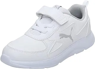 حذاء رياضي Puma Fun Racer SL AC PS Puma باللون الأبيض والرمادي للجنسين للأطفال