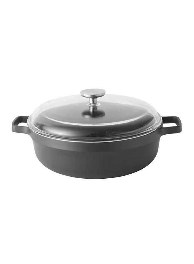 Berghoff Gem Aluminium Sautepan With Lid Grey/Clear 28cm