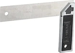 Stanley Try Square 150 mm - 6 Inch with Cast Zinc Handle 124 mm – 4-7/8 Inch, Silver/Black, E-46530