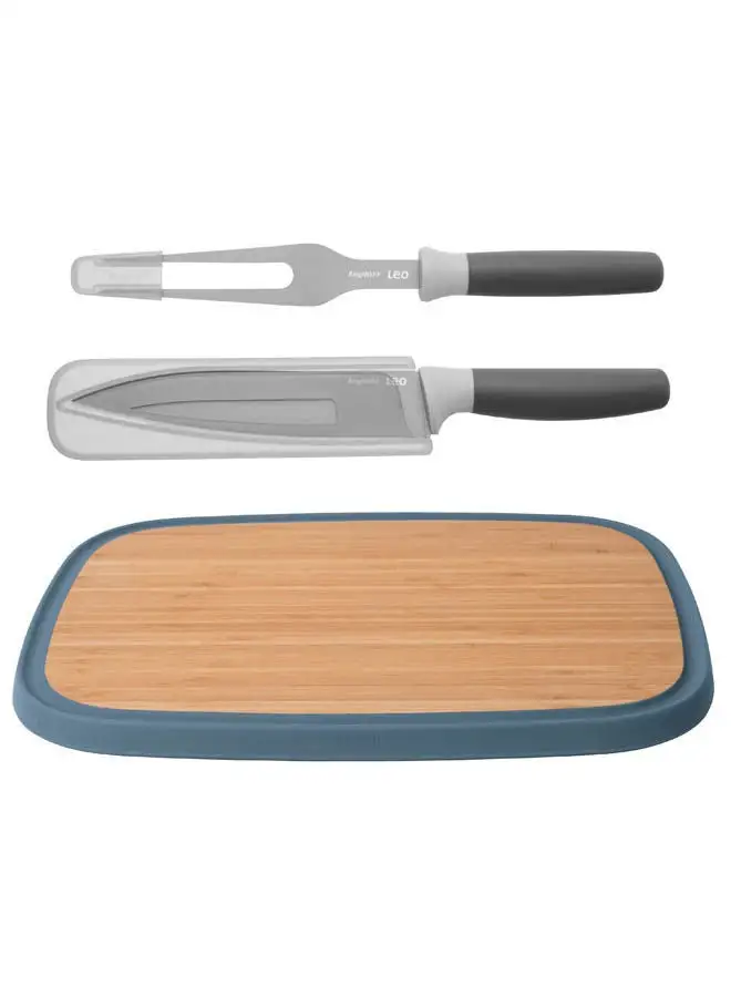 Berghoff 3-Piece Complete Carving Set with Cutting Board