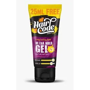 Hair Code Ultra Hold Hair Gel Tube - 160ml + Extra 25%