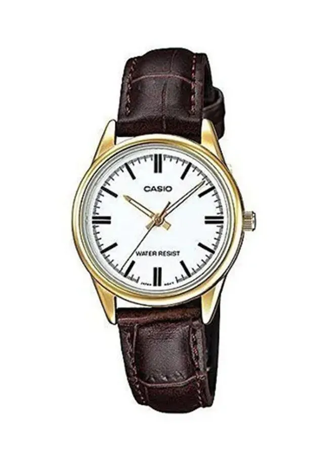 CASIO Leather Analog Watch LTP-V005GL-7AUDF