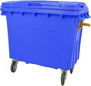 Safeer Waste Container 770 L With Lid And Wheels - Blue