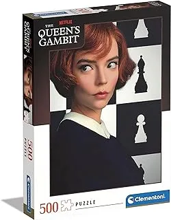 Clementoni 35131 queen's gambit 500 pieces, jigsaw adults, puzzle netflix-made in italy, multi-coloured