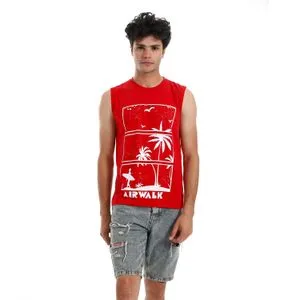 Air Walk Summer Vibes Sleeveless T-Shirt - Red