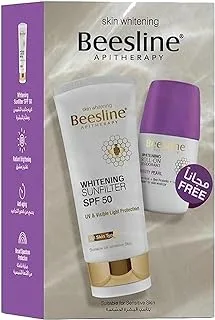 Beesline Whitening Sunfilter SPF50 & Whitening Deo Beauty Pearl Roll on SPF Sunscreen Soothes & moisturizes sensitive skin