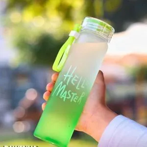 Acrylic Water Bottle Trend Hello Master 450 Ml -green