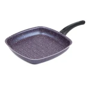 Lazord Granite Square Grill Frying Pan 27 Cm - Purple