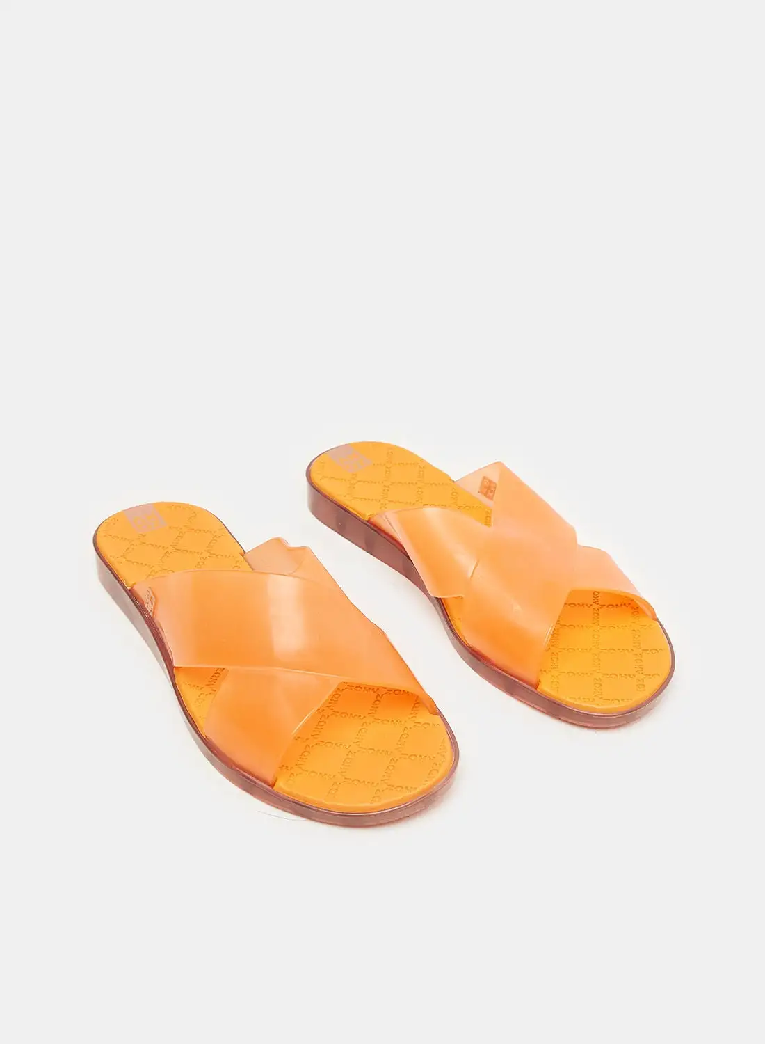 Zaxy FEM-ZAXY  EVERY   DAY  SLIDE  SLIPPER-ORANGE