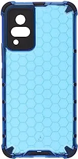 Generic Plastic Honeycomb Shockproof Transparent Back Cover With Flexible Silicone Black Edges Protective For vivo S9 6.44 Inch - Blue Black