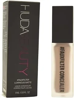 Huda Beauty #FauxFilter Luminous Matte Buildable Coverage Crease Proof Concealer - Honey 1.7 Beige - Fair-Light Skin Tones with Pink-Neutral Undertones