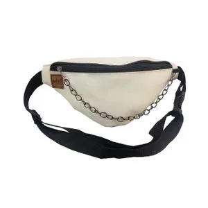 Brand Stores Leather Shoulder & HI-Waist Bag- White