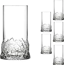 Gürallar NORD Glass / 410 cc - 13.75 Oz / 6 Pcs/Elegant design, Trusted Brand, Attractive shape of Water, Soft Drink, Smoothies, Juices, Cocktails/High Quality Materials