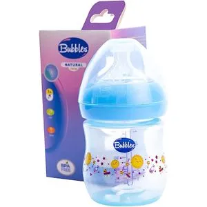 Bubbles Natural Baby Bottle 150ml Blue