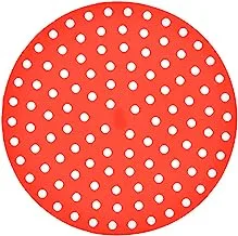 Generic Silicon Round Heat Insulation Pad With Holes Design For Table Protection - Red