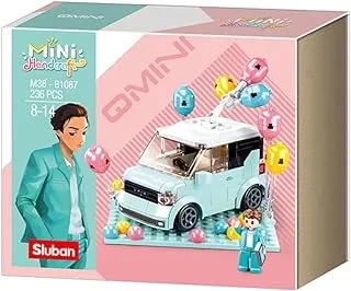 Mini Car Building Toy Pieces Girls Building Toy Cubes Sluban - 236 Pieces, M38-B1087