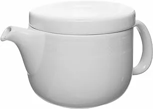 Royal Porcelain Round Teapot with Porcelain Lid Handle 13 * 7 cm - White