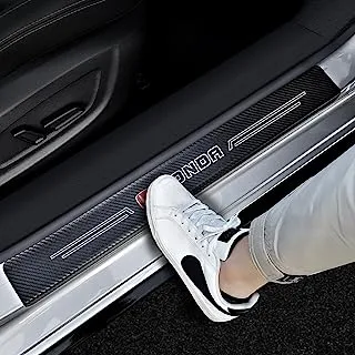 Yousthka Car Accessories 4pcs/Set Car Door Edge Guards Carbon Fiber Textured Leather Car Door Protector Sill Plate Door Threshold Scratch Pad Film Compatible with Honda