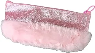 Fur And Glitter Pencil case - Pink