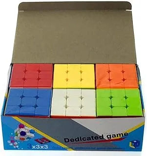 Magic Cube 6 pcs Professional Rubiks Cube Block Speed Magic Cube Rubik Cube Puzzle Toy 3x3x3