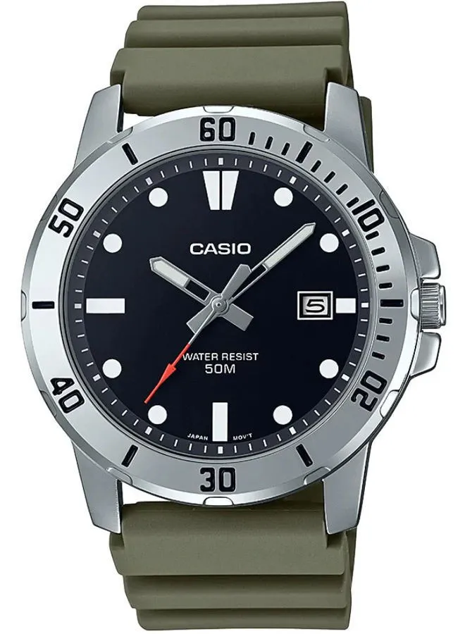 CASIO Rubber Analog Watch MTP-VD01-3EVUDF