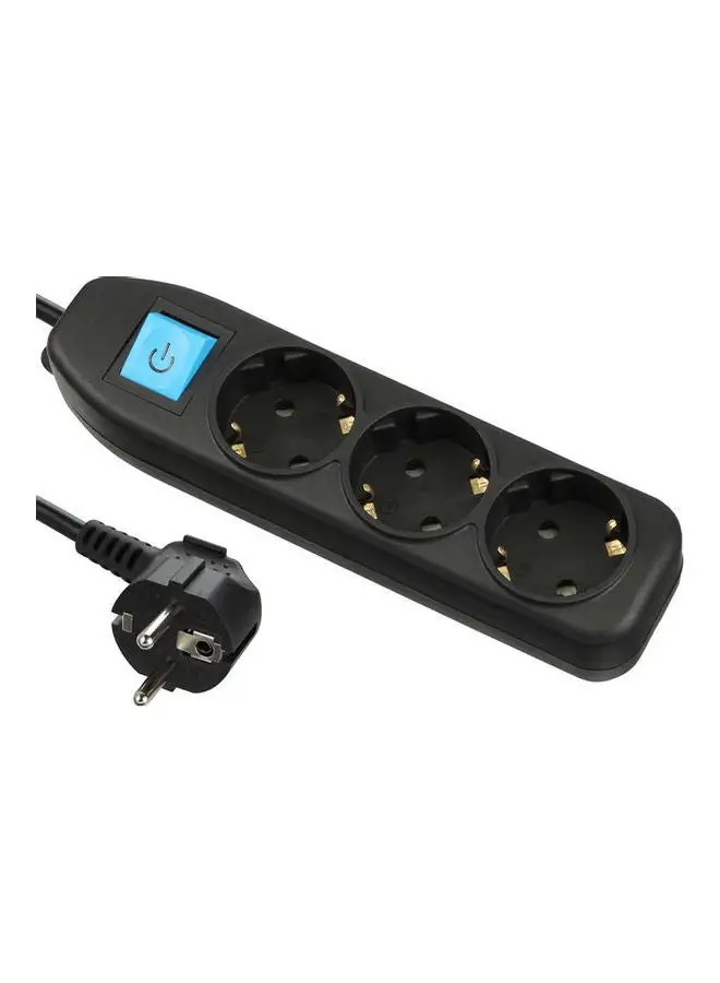 iLOCK PluGuard Power Strip 3 منافذ مع مفتاح 16 A 250 V 3500 W أسود