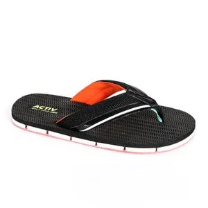 Activ Orange Red & Black One Thong Rubber Sole Slippers