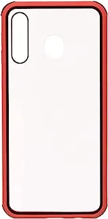 Generic Plastic Phone Case With Silicone Protection Edges And Classic Design For Samsung Galaxy M30 6.4 Inch - Black Red