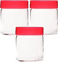 LAV NOVO 382 Small Glass storage Jars / 3 Pcs/ 290 cc/Elegant design, Trusted Brand, attractive shape/High Quality Materials