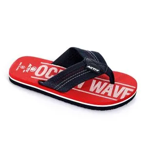 Activ Boys Navy Blue & Red Thong Slippers