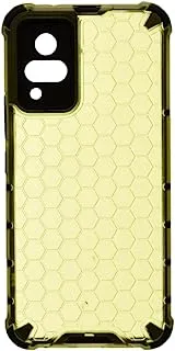 Generic Plastic Honeycomb Shockproof Transparent Back Cover With Flexible Silicone Black Edges Protective For vivo S9 6.44 Inch - Yellow Black