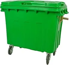 Safeer Waste Container 770 L With Lid And Wheels - Green