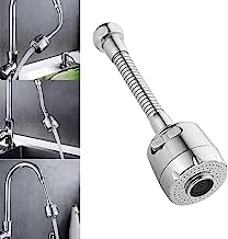 JIANG Stainless Steel Water Saving Faucet,360 Degree Rotating Angle Tap with Two Adjustment Positions (Silver, Chrome Finish)