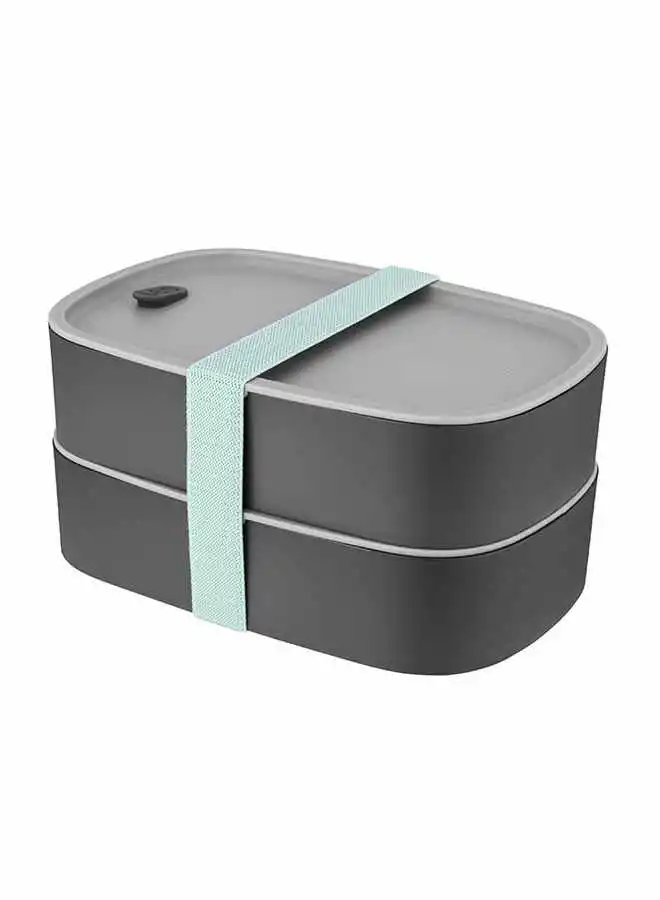 Berghoff Dual Bento Box Grey/Black 12.5cm