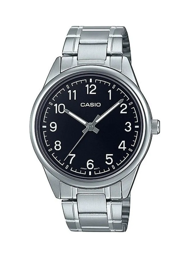 CASIO ساعة يد رجالي ستانلس ستيل أنالوج MTP-V005D-1B4UDF - 47 ملم - فضي