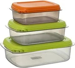 Pioneer Food Storage Container with Lid 3-Pieces, Assorted