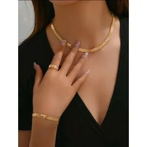 SHEIN 3pcs/set Minimalist Jewelry Set-1480