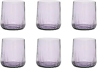 Pasabahce Set Of 6 Pieces Of Nova Double Old Fashioned Glasses 315ml - Purple