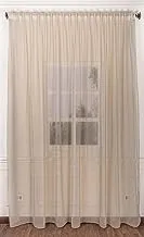 Airdot Plain linen sheer Curtains Color café-1Panel 300cmX280cm