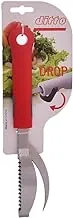 DITTO KITCHEN TOOLS - DITTO STAINLESS STILL FISH SCALE REMOVER KNIFE DROP RED