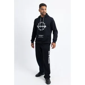 ASTK Men Regular Fit Hoodie With All Or Nothing Print