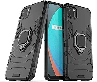 For Realme C11 Iron man Protective Cover - With Ring Kickstand - Black