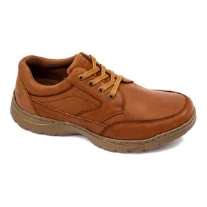 Activ Lace Up Round Toecap Shoes - Caramel Brown