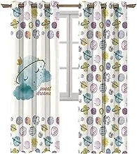 Naguib Selim offer 2 curtains of K310 3D Printed Curtain for Kids Bedroom, Multi Color, 280 * 140 cm